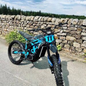 electric dirt bike – surron light bee x (custom blue graphics)